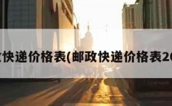 邮政快递价格表(邮政快递价格表2019)