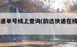 韵达快递单号线上查询(韵达快递在线查单号查询)