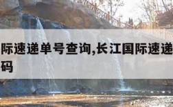 长江国际速递单号查询,长江国际速递单号查询二维码