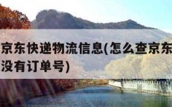 怎么查京东快递物流信息(怎么查京东快递物流信息没有订单号)