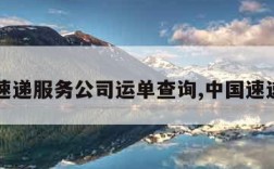 中国速递服务公司运单查询,中国速递官网