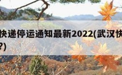 武汉快递停运通知最新2022(武汉快递停了吗?)