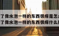 脚底长了像水泡一样的东西很痒是怎么回事,脚底长了像水泡一样的东西很痒什么原因