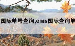 EMS国际单号查询,ems国际查询单号查询