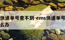 ems快递单号查不到-ems快递单号查不到怎么办