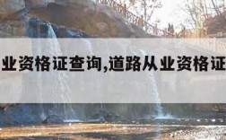 道路从业资格证查询,道路从业资格证查询网站