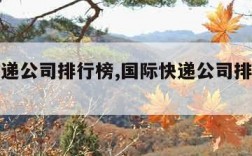 国际快递公司排行榜,国际快递公司排行榜最新