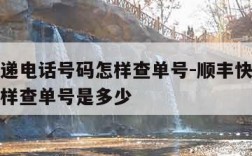 顺丰快递电话号码怎样查单号-顺丰快递电话号码怎样查单号是多少