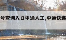 快递单号查询入口中通人工,中通快递人工在线