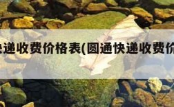 圆通快递收费价格表(圆通快递收费价格表2023)