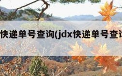 jdx快递单号查询(jdx快递单号查询物流)