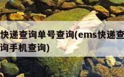 ems快递查询单号查询(ems快递查询单号查询手机查询)