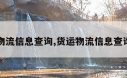 货运物流信息查询,货运物流信息查询平台