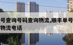 顺丰单号查询号码查询物流,顺丰单号查询号码查询物流电话