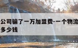 被物流公司骗了一万加盟费-一个物流公司一年能挣多少钱