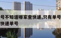 只有单号不知道哪家查快递,只有单号不知道哪家查快递单号