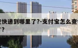 怎么查快递到哪里了?-支付宝怎么查快递到哪里了?