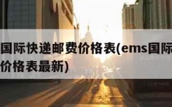 ems国际快递邮费价格表(ems国际快递邮费价格表最新)